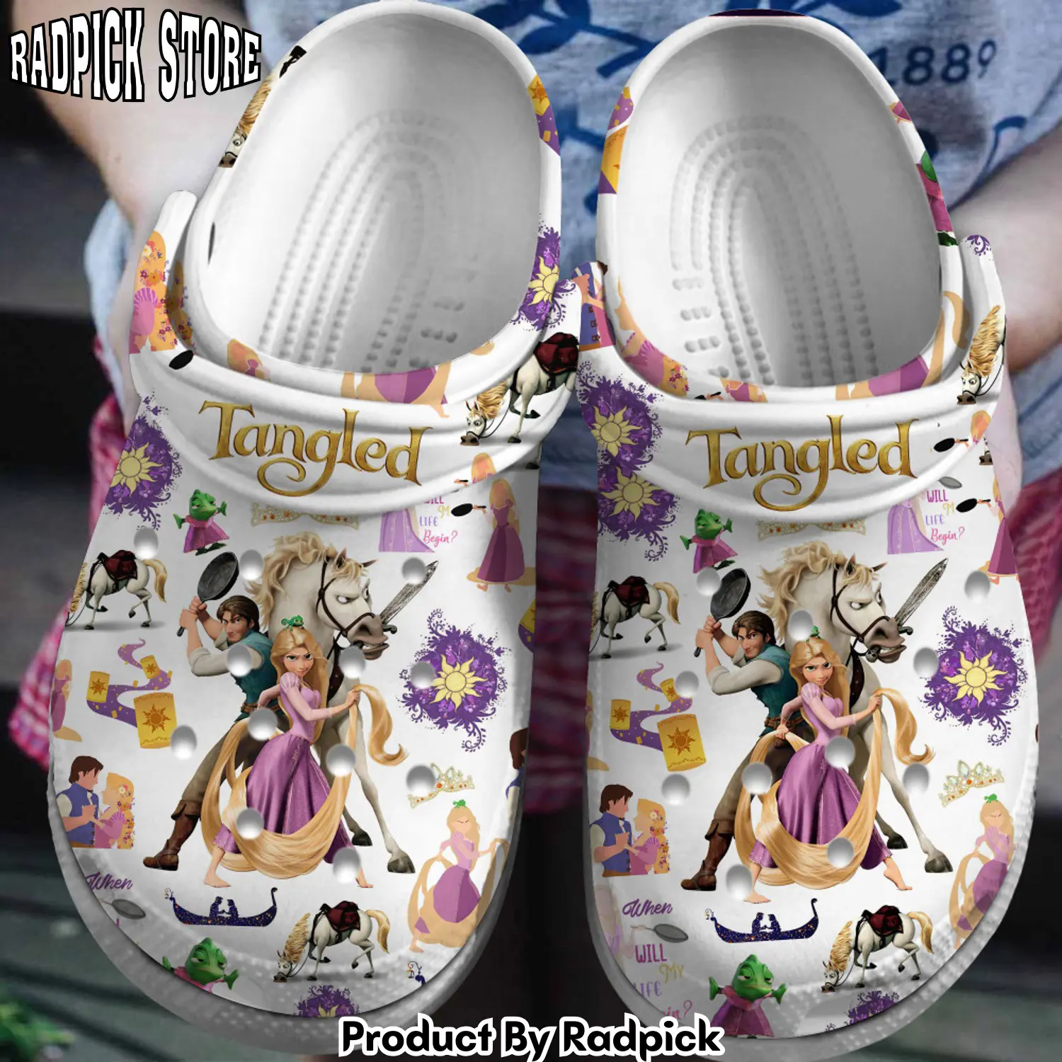 Radpick tangled cartoon clogs shoes comfortable for men women rp652976